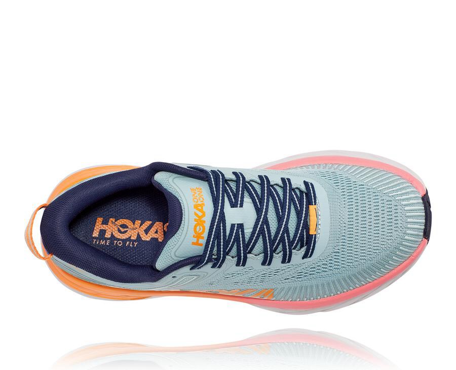 Hoka One One Koşu Ayakkabısı Kadın Mavi - Bondi 7 - MX0219856